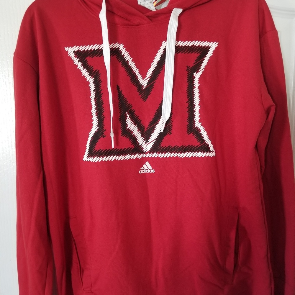 Adidas Red Hoodie Womens Large